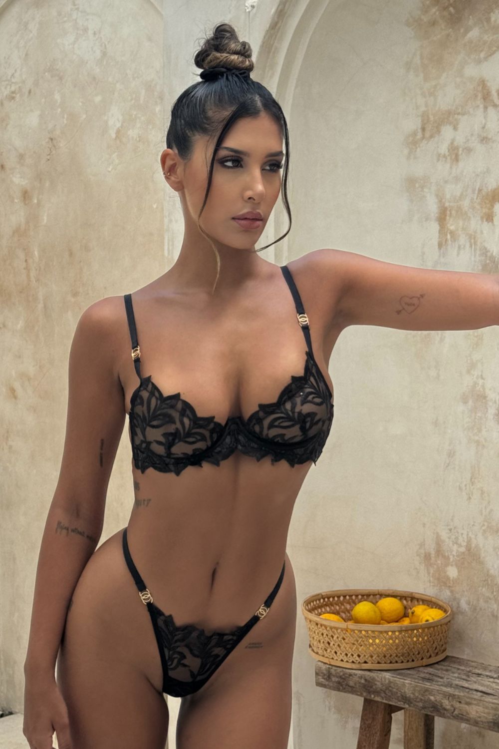 Ensemble Lingerie - OPALE Noir